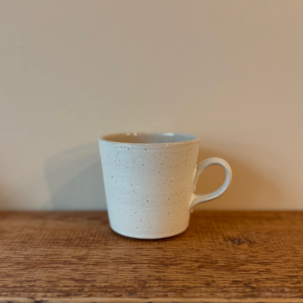 Cream/white speckle large mug